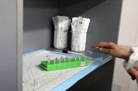 Corona-Schnelltest-Station in Halle (Saale)