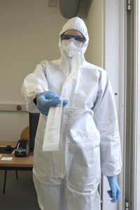 Corona-Schnelltest-Station in Halle (Saale)