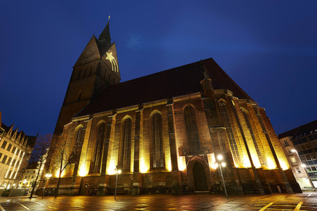 Stern-Projektion an der Marktkirche in Hannover