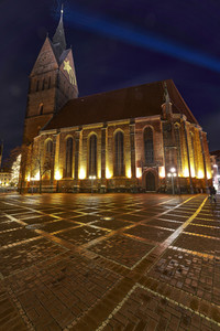 Stern-Projektion an der Marktkirche in Hannover