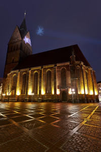 Stern-Projektion an der Marktkirche in Hannover