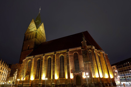 Stern-Projektion an der Marktkirche in Hannover