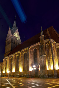 Stern-Projektion an der Marktkirche in Hannover