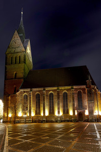 Stern-Projektion an der Marktkirche in Hannover