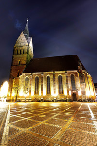 Stern-Projektion an der Marktkirche in Hannover
