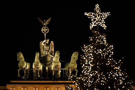 Quadriga auf dem Brandenburger Tor in Berlin