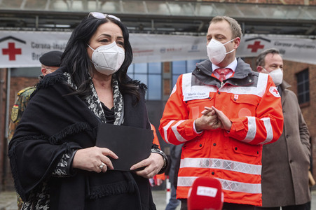 Inbetriebnahme des Corona-Impfzentrums in der Arena Berlin
