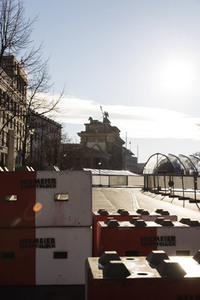 Vorbereitungen zur Silvesterfeier am Brandenburger Tor in Berlin