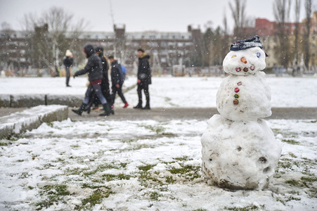 Erster Schnee 2021 in Berlin