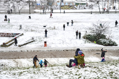 Erster Schnee 2021 in Berlin