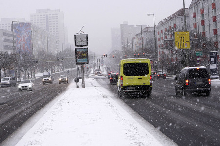 Erster Schnee 2021 in Berlin