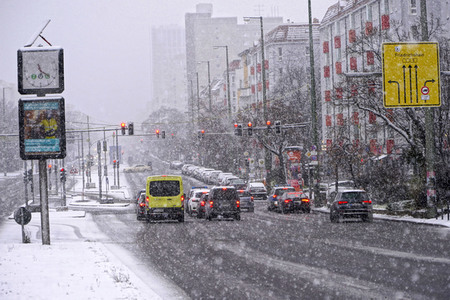 Erster Schnee 2021 in Berlin
