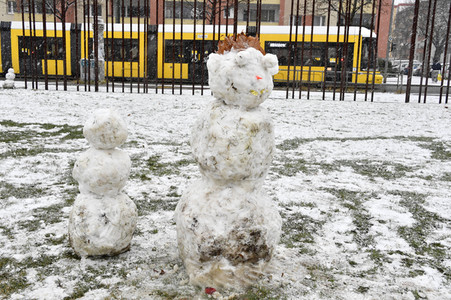 Erster Schnee 2021 in Berlin