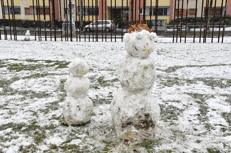Erster Schnee 2021 in Berlin