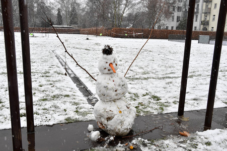 Erster Schnee 2021 in Berlin