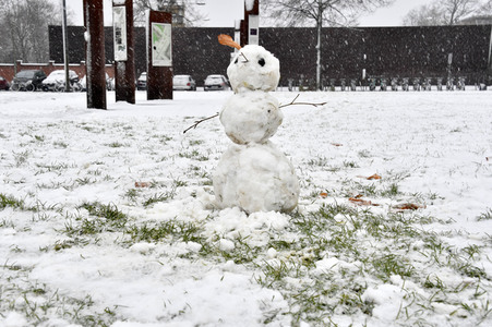 Erster Schnee 2021 in Berlin
