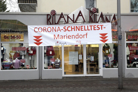 Corona-Schnelltest Station in Berlin