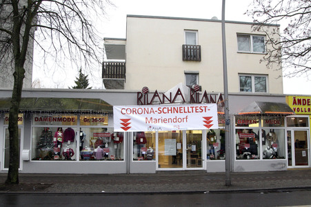 Corona-Schnelltest Station in Berlin