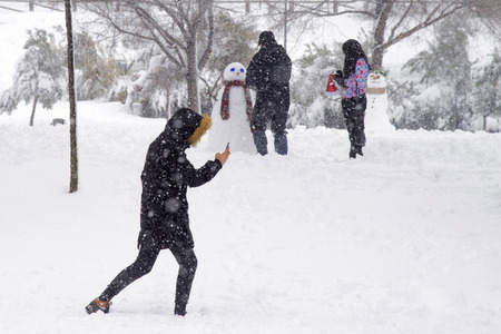 Sturmtief Filomena sorgt für Chaos in der Region Madrid
