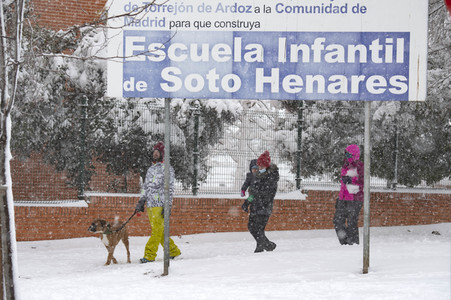 Sturmtief Filomena sorgt für Chaos in der Region Madrid