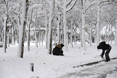Sturmtief Filomena sorgt für Chaos in der Region Madrid