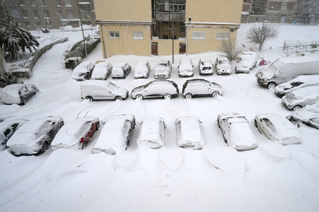 Sturmtief Filomena sorgt für Chaos in der Region Madrid