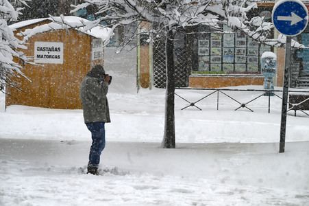 Sturmtief Filomena sorgt für Chaos in der Region Madrid