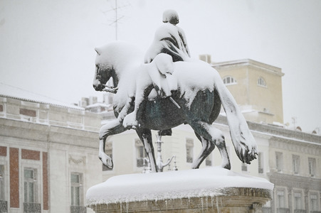 Sturmtief Filomena sorgt für Chaos in der Region Madrid