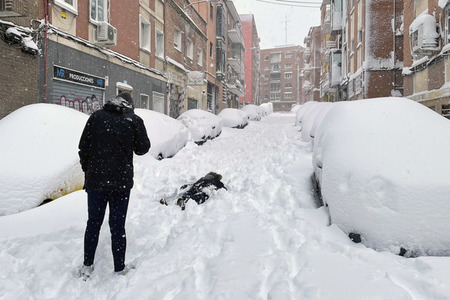 Sturmtief Filomena sorgt für Chaos in der Region Madrid