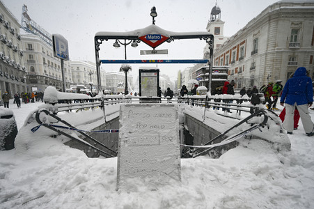 Sturmtief Filomena sorgt für Chaos in der Region Madrid