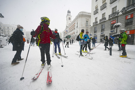 Sturmtief Filomena sorgt für Chaos in der Region Madrid