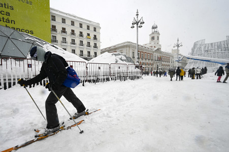 Sturmtief Filomena sorgt für Chaos in der Region Madrid