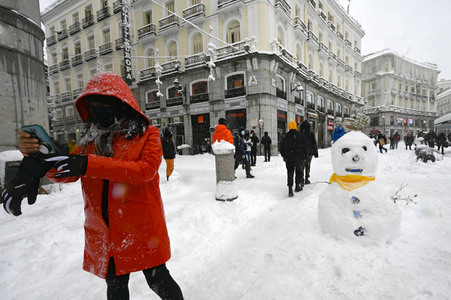 Sturmtief Filomena sorgt für Chaos in der Region Madrid