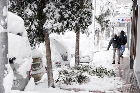 Sturmtief Filomena sorgt für Chaos in der Region Madrid
