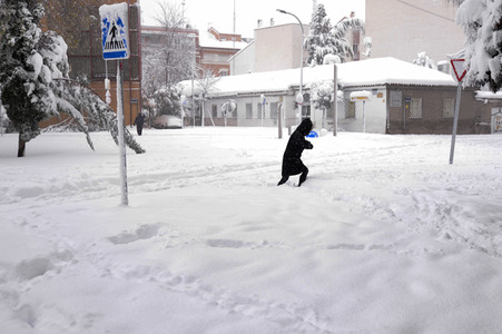 Sturmtief Filomena sorgt für Chaos in der Region Madrid