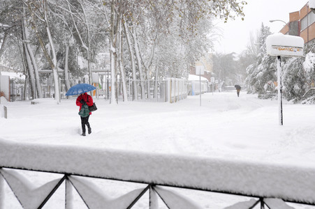 Sturmtief Filomena sorgt für Chaos in der Region Madrid