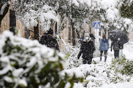 Sturmtief Filomena sorgt für Chaos in der Region Madrid