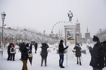 Sturmtief Filomena sorgt für Chaos in der Region Madrid