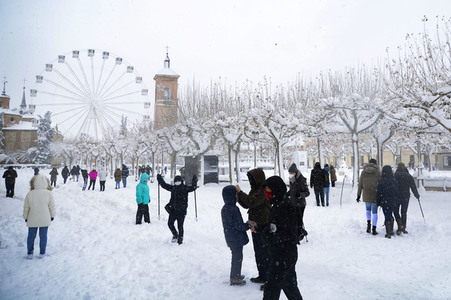 Sturmtief Filomena sorgt für Chaos in der Region Madrid