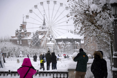 Sturmtief Filomena sorgt für Chaos in der Region Madrid