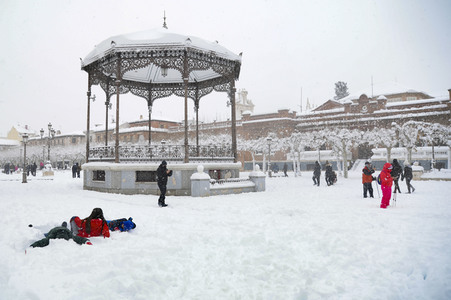 Sturmtief Filomena sorgt für Chaos in der Region Madrid