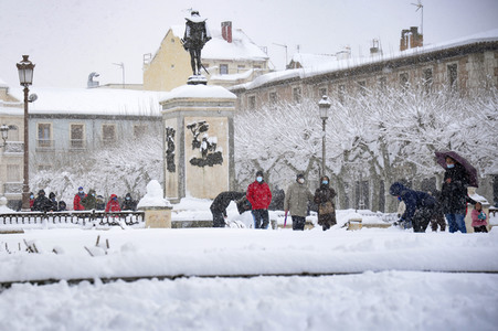 Sturmtief Filomena sorgt für Chaos in der Region Madrid