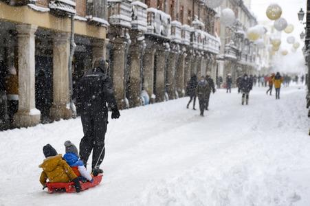 Sturmtief Filomena sorgt für Chaos in der Region Madrid