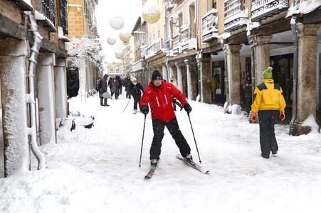 Sturmtief Filomena sorgt für Chaos in der Region Madrid