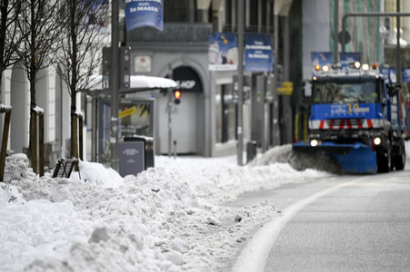 Nach dem Sturmtief Filomena in der Region Madrid