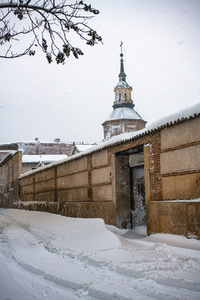 Nach dem Sturmtief Filomena in der Region Madrid