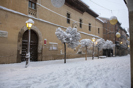 Nach dem Sturmtief Filomena in der Region Madrid