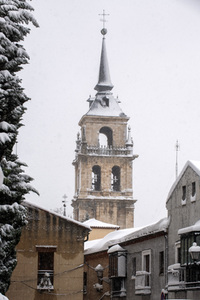 Nach dem Sturmtief Filomena in der Region Madrid