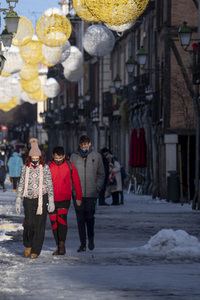 Nach dem Sturmtief Filomena in der Region Madrid