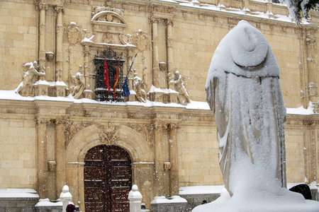 Nach dem Sturmtief Filomena in der Region Madrid
